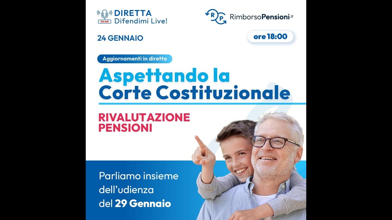DIRETTA FB RIMBORSO PENSIONI 24 gennaio 2025 - Udienza Corte Costituzionale