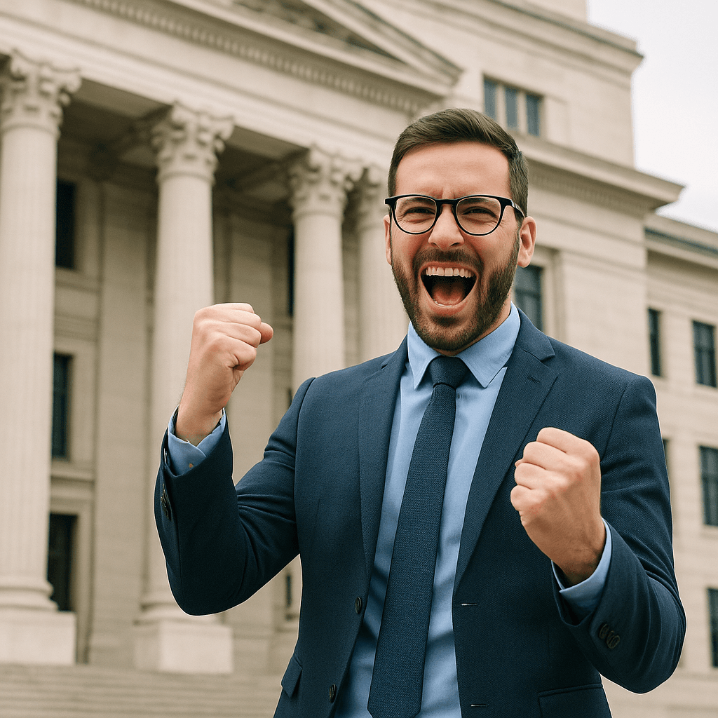 foto di Uomo che esulta